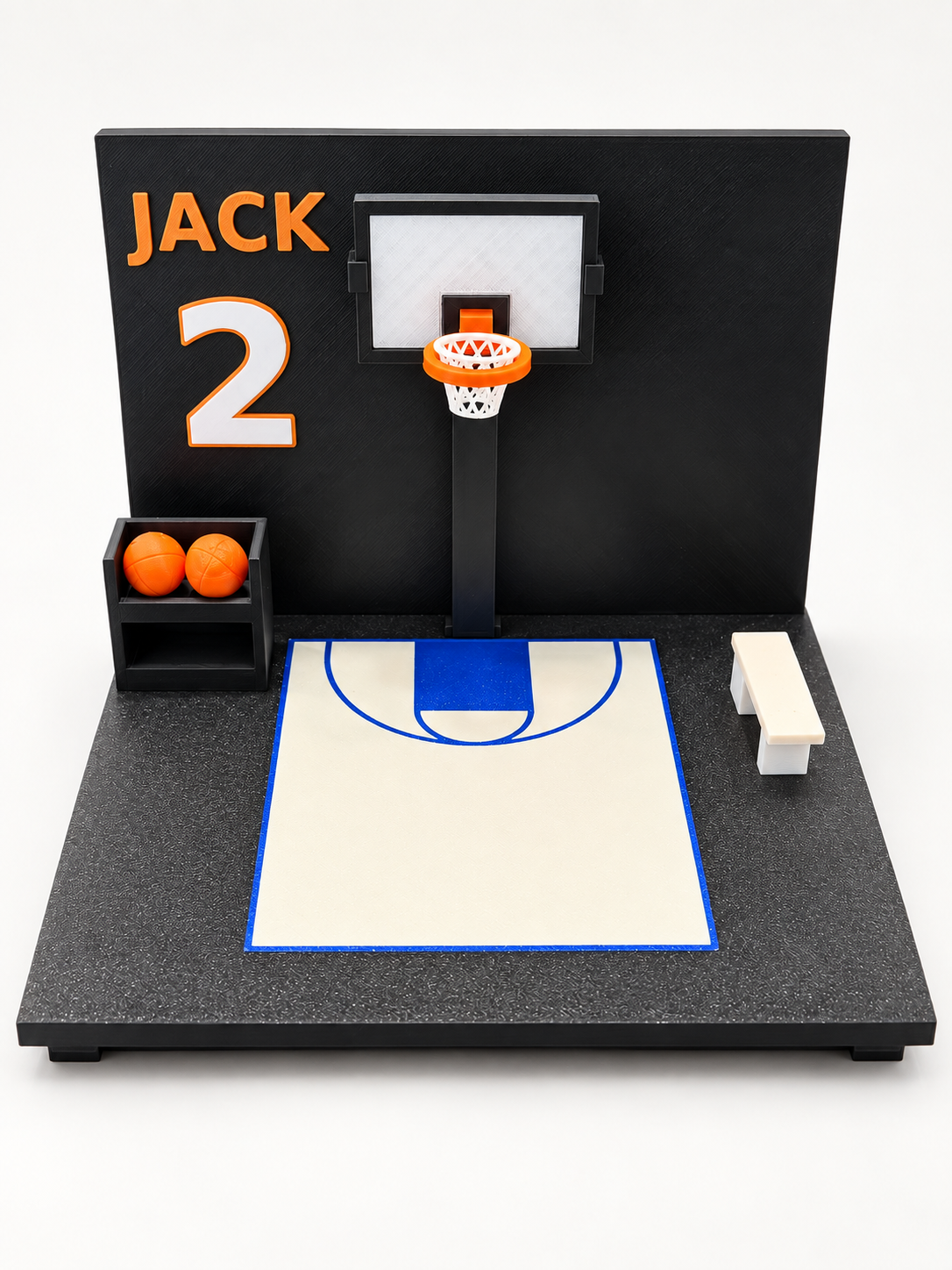 Personalized Indoor Basketball Court — edited product photograph